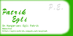 patrik egli business card